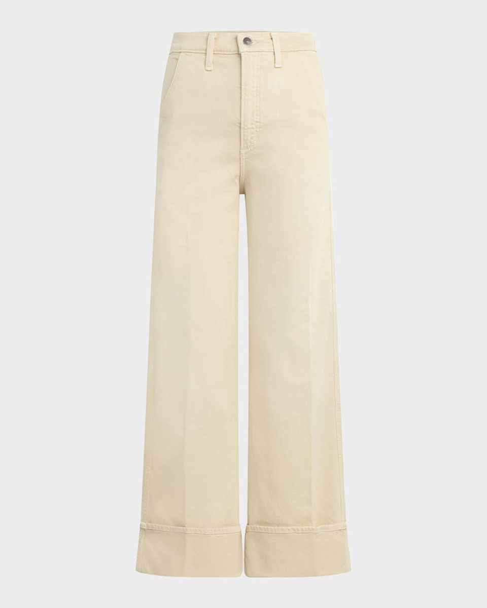 Trixie Wide-Leg Cuffed Ankle Trousers